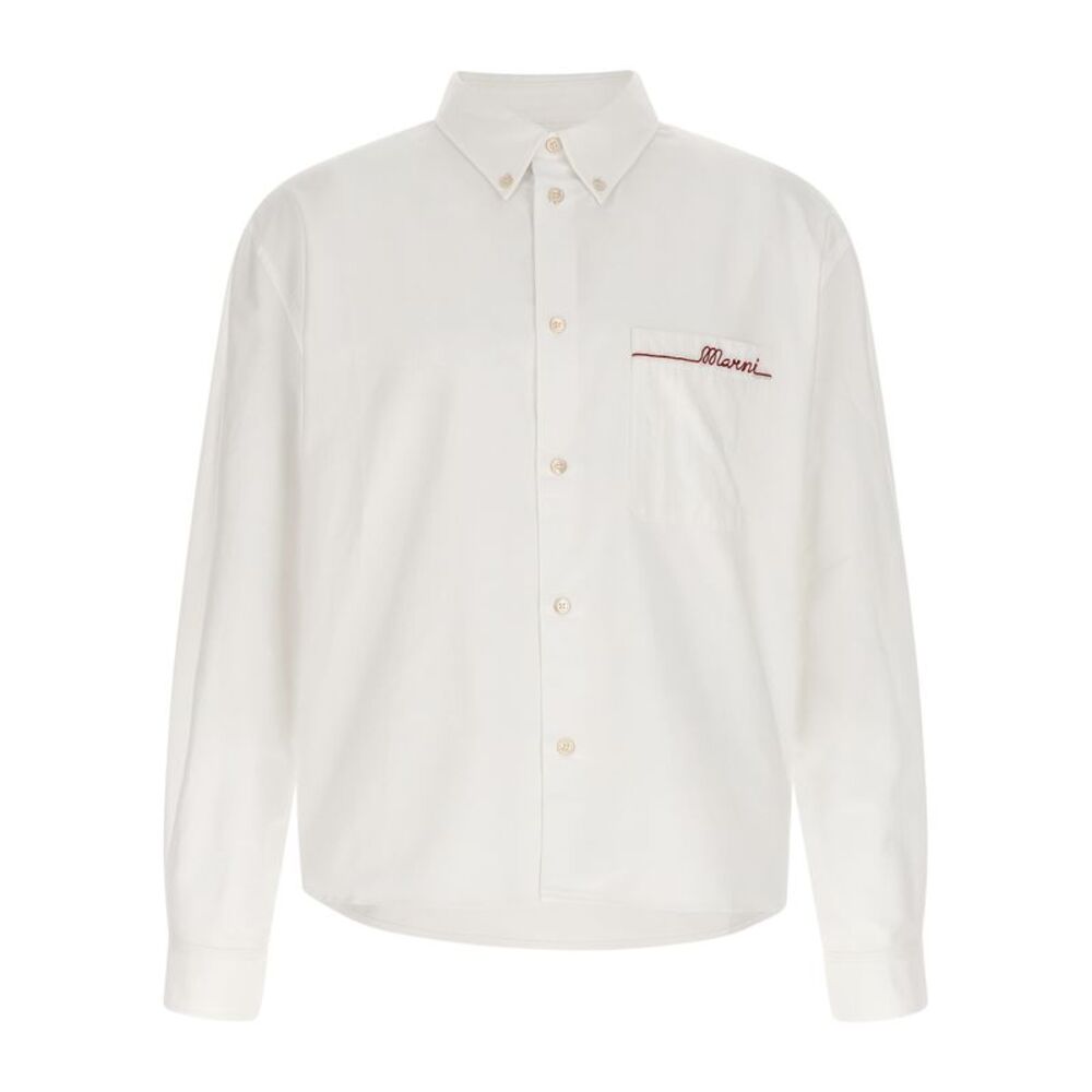 Marni White Cotton Men's Blouse